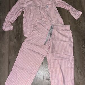 Victoria's Secret Light Pink Striped Pajama Set